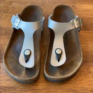Birkenstock silver sandals